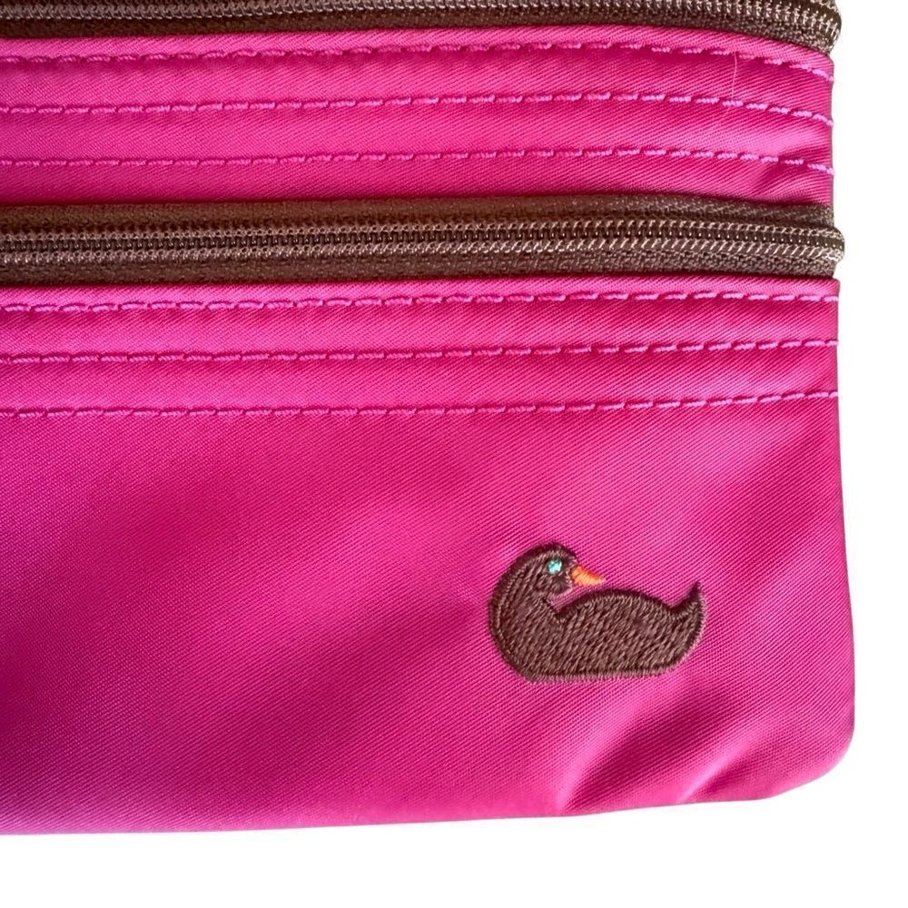 Dooney & Bourke Borke Pouch Triple Zip Bag Pink - Picture 4 of 5